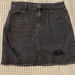 black jean skirt